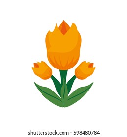 tulip flower spring image vector illustration eps 10