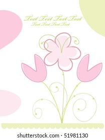 tulip flower template card