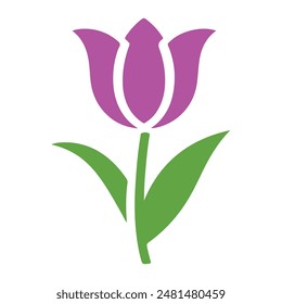 Ilustración de Arte vectorial de flor de tulipán