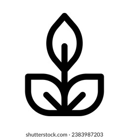 tulip flower vector icon on white background