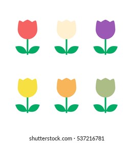 Tulip Flower Vector Set Stock Vector (Royalty Free) 537216781 ...