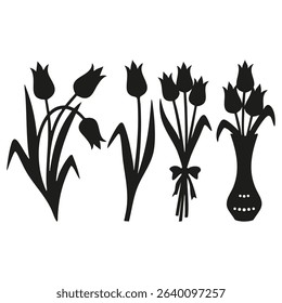 Tulip Flower Vector Set - Natural Floral Illustration