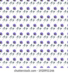 Patrón de flores de tulipán. Idea para decoraciones, celebraciones, ornamentos, tapices y cuadros. Ilustración vectorial aislada con fondo blanco.