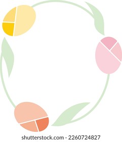 Tulip frame in three colors