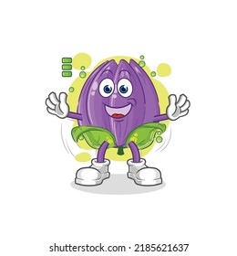 the tulip full battery character. cartoon mascot vector