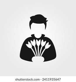 Tulip-Geschenksymbol - einfache Vektorgrafik
