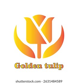 Tulip Gold Elegant Logo Vector The Best Premium art design