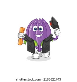 el vector de graduación tulipán. personaje de caricatura