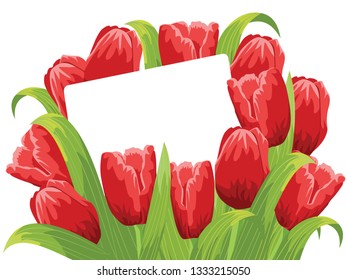 tulip greeting card template