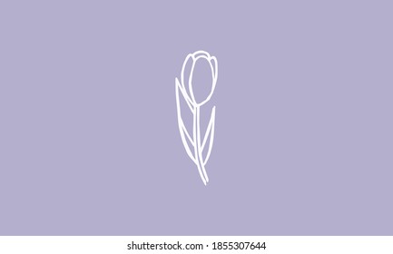 Tulip Hand Drawing Creative Flower