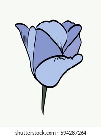 Tulip. Hand drawing. The logo.