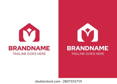 Tulip Home Simple Modern Logo, symbolizing comfort, growth, and welcoming living
