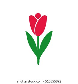 Tulip icon bright colors. Vector