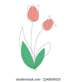 Tulip-Icon-Design, Vektorgrafik