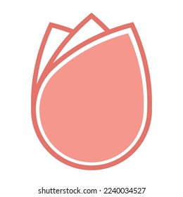 Ilustración vectorial de diseño de icono Tulip