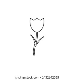 tulip icon. Element of web for mobile concept and web apps icon. Outline, thin line icon for website design and development, app development