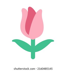 Tulip icon emoji flat design isolated on white background