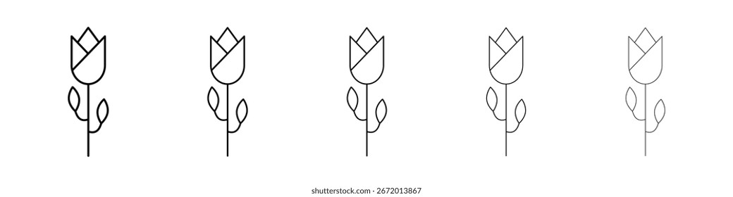 Icono de tulipán lleno de concepto de signo plano para el Diseño web.