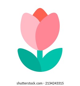 Icono de Tulip aislado en fondo blanco