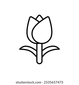 ícone tulipa Símbolo isolado do logotipo plano