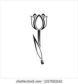 Tulip Icon, Flower Icon Vector Art Illustration