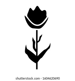 Tulip icon isolated on white background. Vector illustration eps 10