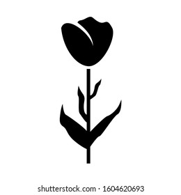 Tulip icon isolated on white background. Vector illustration eps 10