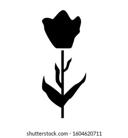 Tulip icon isolated on white background. Vector illustration eps 10