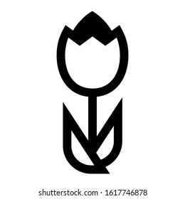 tulip icon isolated sign symbol vector illustration - high quality black style vector icons
