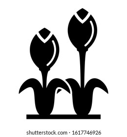 tulip icon isolated sign symbol vector illustration - high quality black style vector icons
