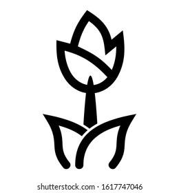 tulip icon isolated sign symbol vector illustration - high quality black style vector icons
