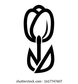 tulip icon isolated sign symbol vector illustration - high quality black style vector icons
