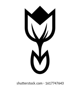tulip icon isolated sign symbol vector illustration - high quality black style vector icons
