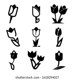 tulip icon isolated sign symbol vector illustration - Collection of high quality black style vector icons
