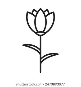 Tulip icon line art vector