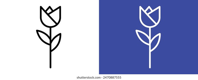 Tulpensymbol-Logo-Set Vektorgrafik