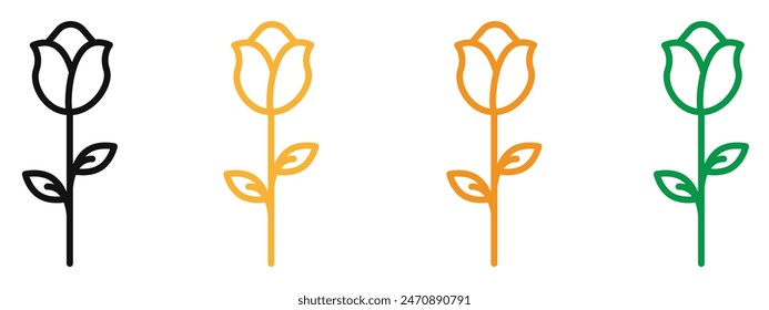 Tulip icon mark in filled style