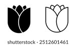 Tulip icon on white background