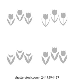 tulip icon on a white background, vector illustration