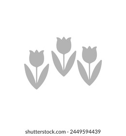 tulip icon on a white background, vector illustration