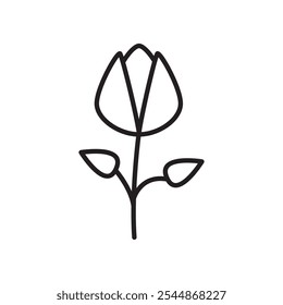 tulip icon Outline vector for web ui