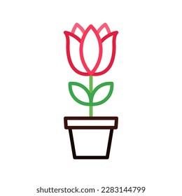 Tulip icon. sign for mobile concept and web design. vector illustration
