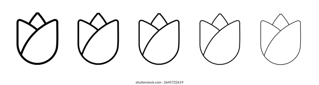 tulip icon simple vector outline logo