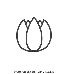 Icono de tulipán Marca de símbolo en estilo relleno