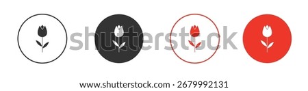 Tulip icon symbol for your website design, logo, app, UI.