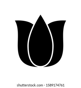 Tulip Icon in trendy flat style isolated on white background. Plant symbol for your web site design, logo, app, UI.