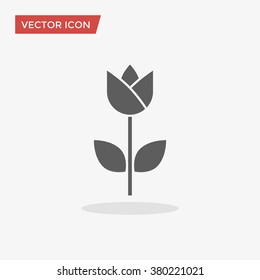 Tulip Icon in trendy flat style isolated on grey background. Plant symbol for your web site design, logo, app, UI. Vector illustration, EPS10.