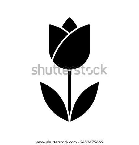 tulip icon vector color editable