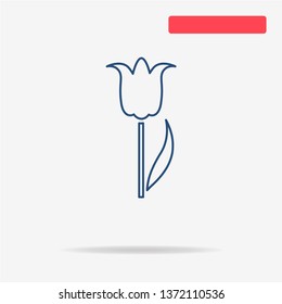 Tulip icon. Vector concept illustration for design.