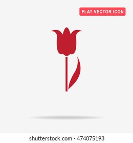 Tulip icon. Vector concept illustration for design.